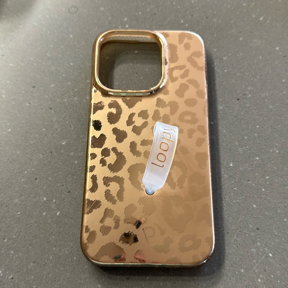 Loopy Case Leopard Print Gold Phone Case iPhone 14 Pro